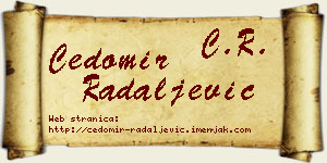 Čedomir Radaljević vizit kartica